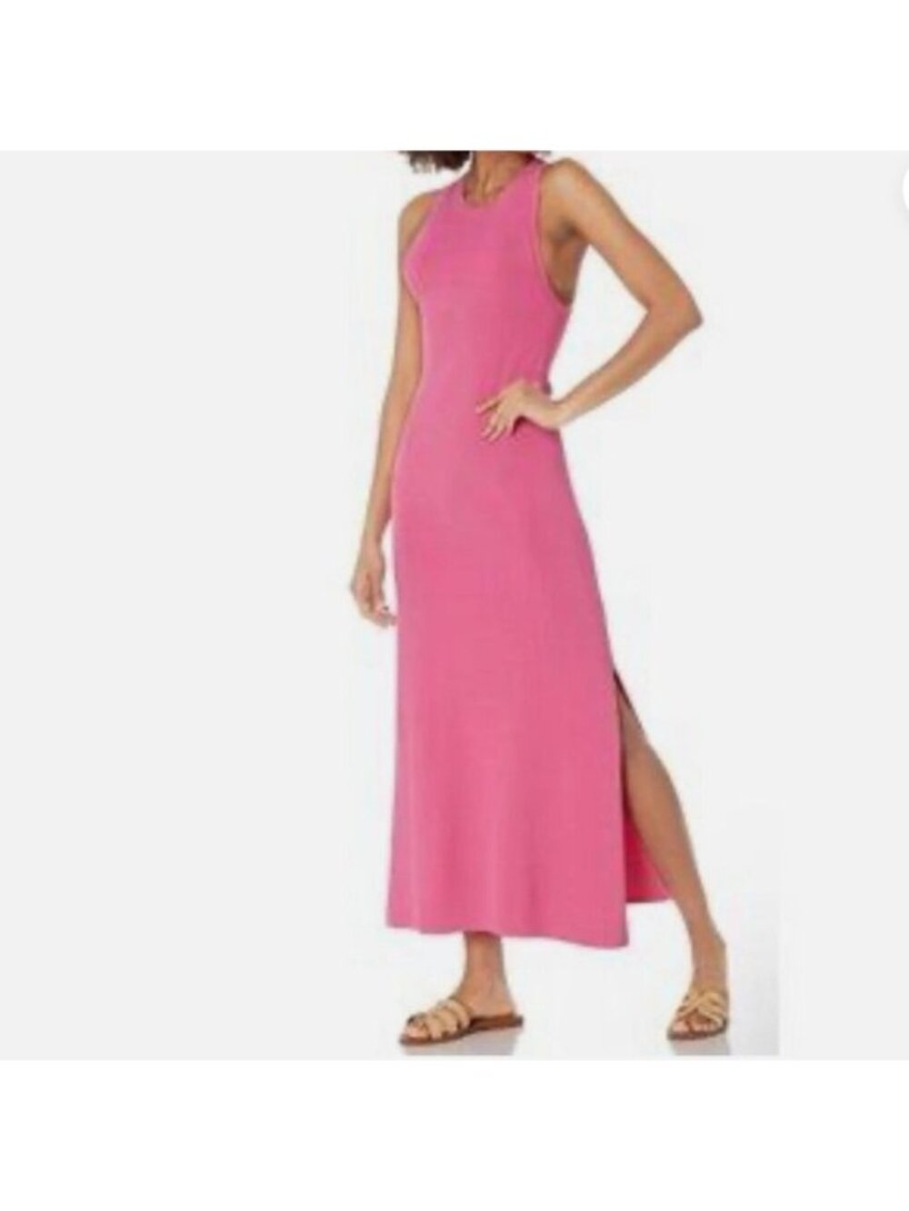 The‎ Drop Gabriela High Neck Maxi Dress Womens XXS Rose Pink New